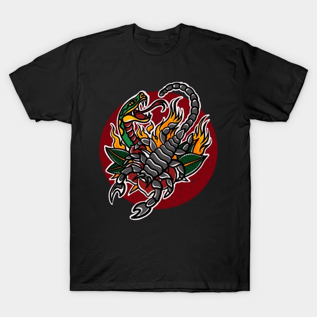 scorpion and snake T-Shirt by Blunts